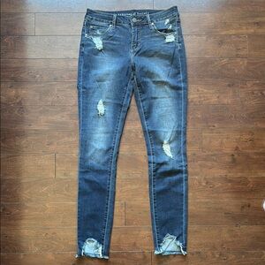 Articles of Society Distressed Stephanie Step Hem Jeans - Raven